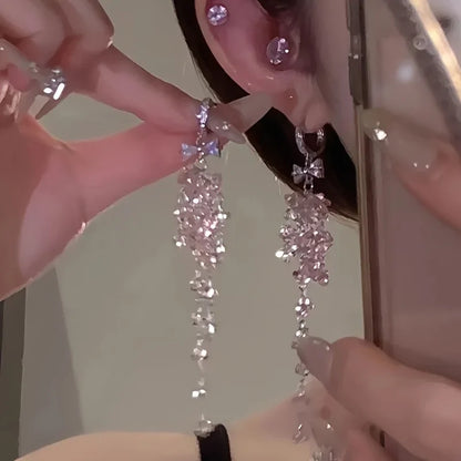 New Fashion Light Luxury Long Tassel Earrings