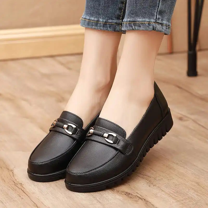 Women Ballet Flats Comfortable Faux Leather Shoes