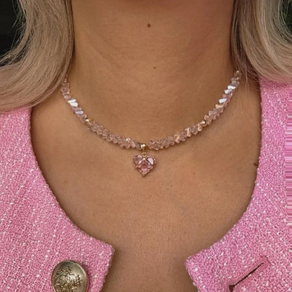 Zircon Heart Pendant Necklace For Women