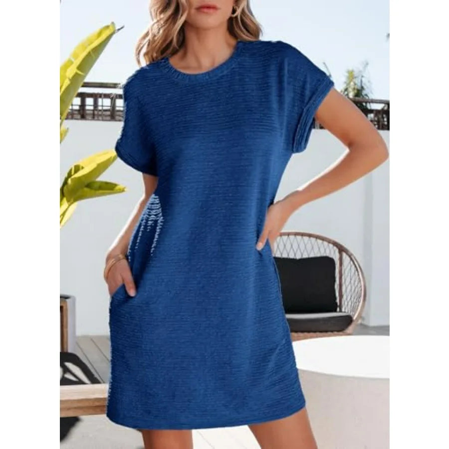 Women's Short Sleeve Casual Mini Dress