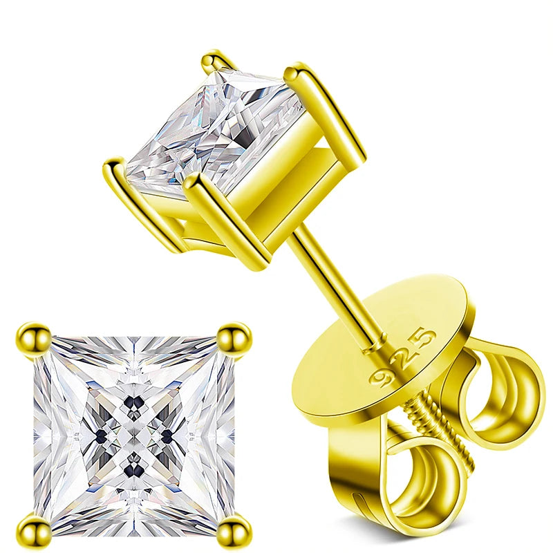 1-2.4Ct  Moissanite Earrings Stud Sterling Silver