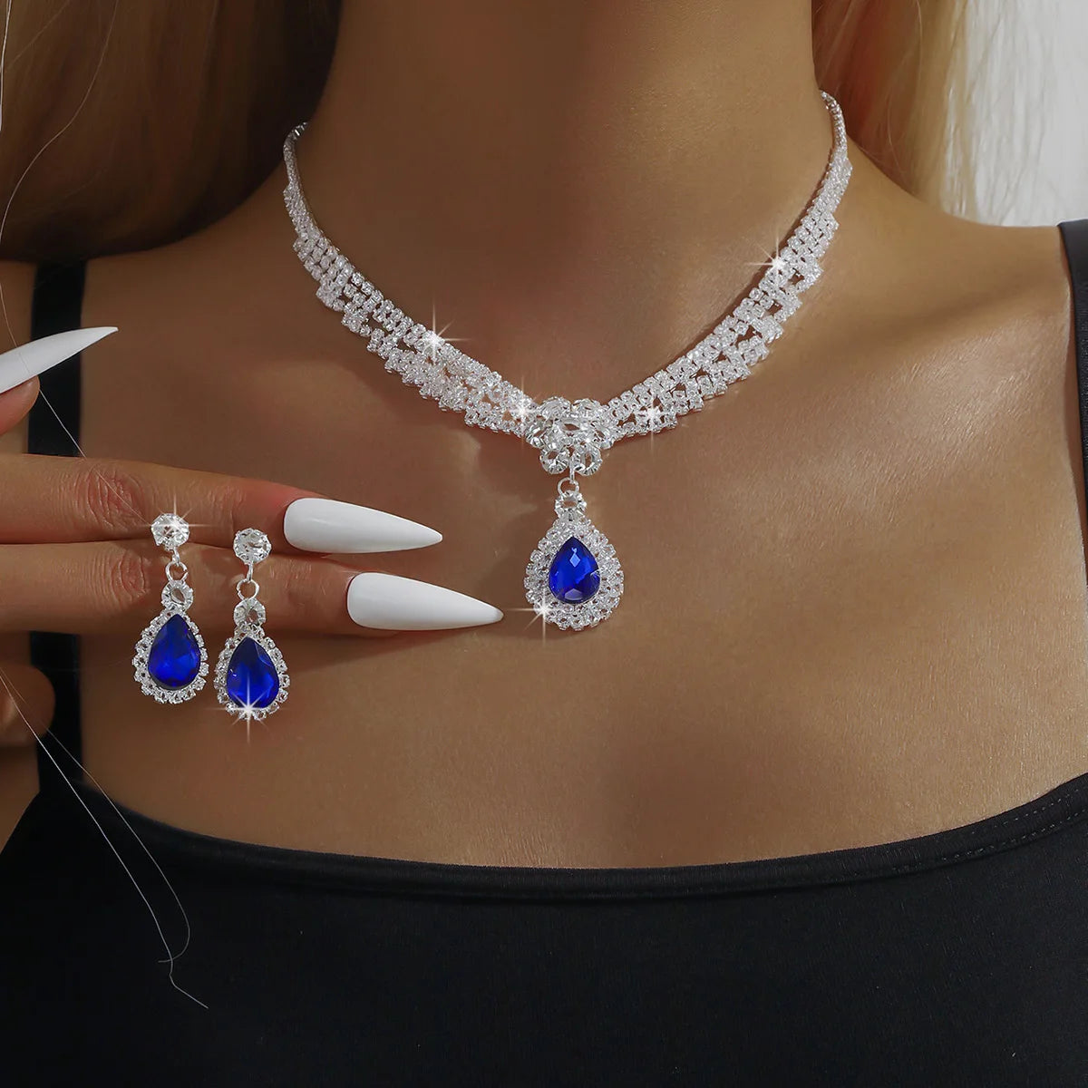 3PC Women's Fashion Necklace Earrings Jewelry Set