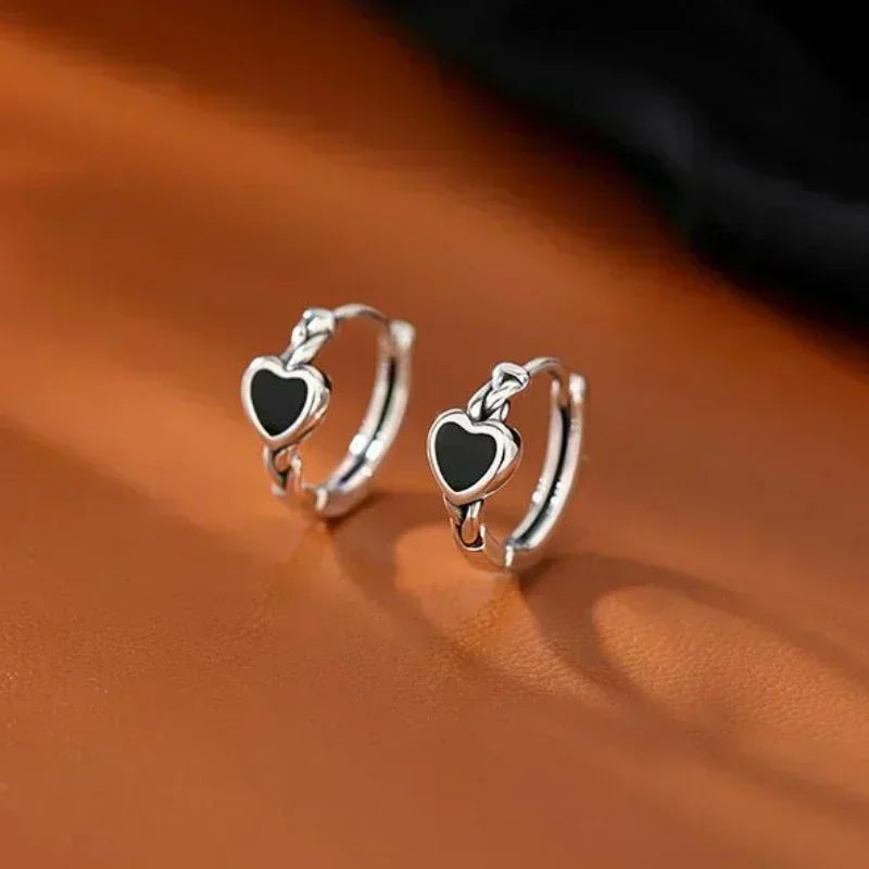 Silver Hoop Earrings Zirconia 14K Gold Plated