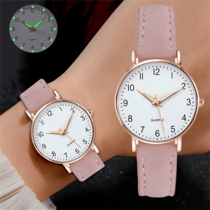 Reloj Mujer Leather Belt  Luxury Analog  Luminous Women's Watch
