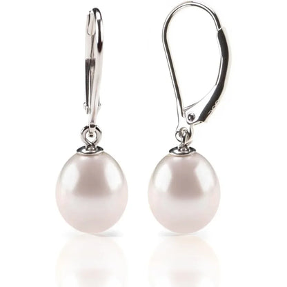 AAA+ Quality Freshwater Cultured Pearl Earrings  Dangle