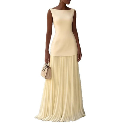 Elegant Pleated Two-Piece Party Dress Set