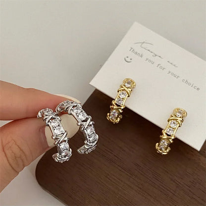 Stud Earrings Zirconia Jewelry for Women