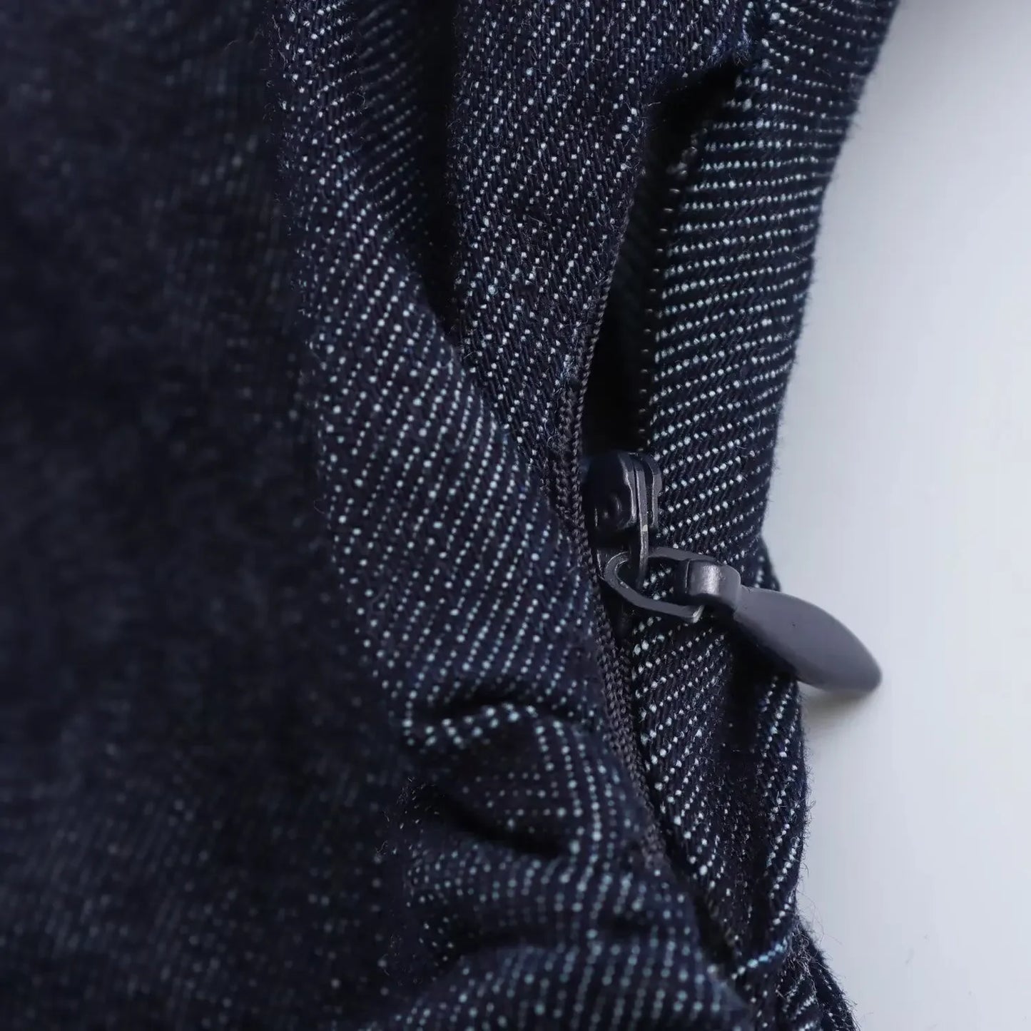 Elegant denim with lapel wrinkle waist dress