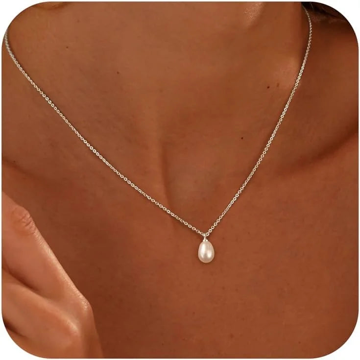 Pearl Choker Necklace for Women, 14k Gold Plated