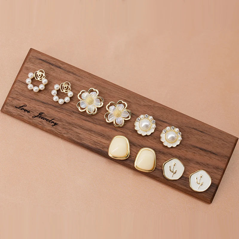 Pearl Earrings For Women Fashion Jewelry Enamel