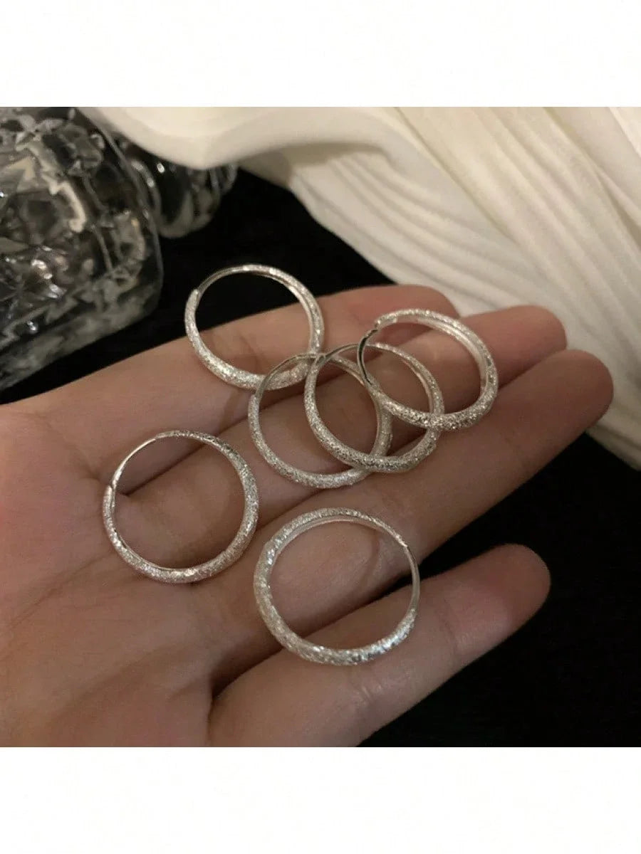 Shining Earrings – 925 Silver Plated Hoops, Elegant