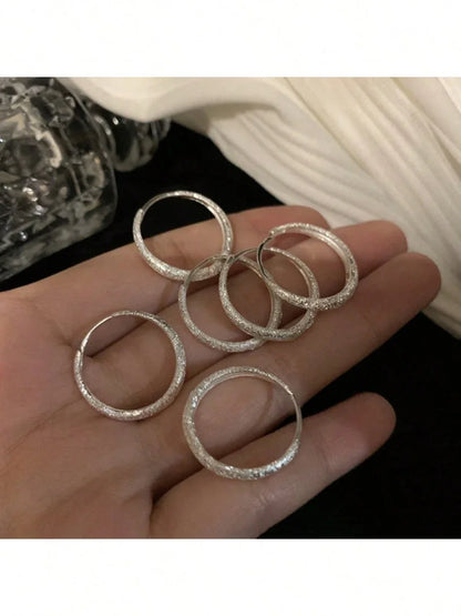 Shining Earrings – 925 Silver Plated Hoops, Elegant