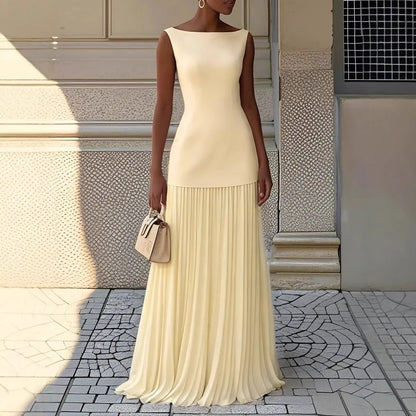 Elegant Pleated Two-Piece Party Dress Set