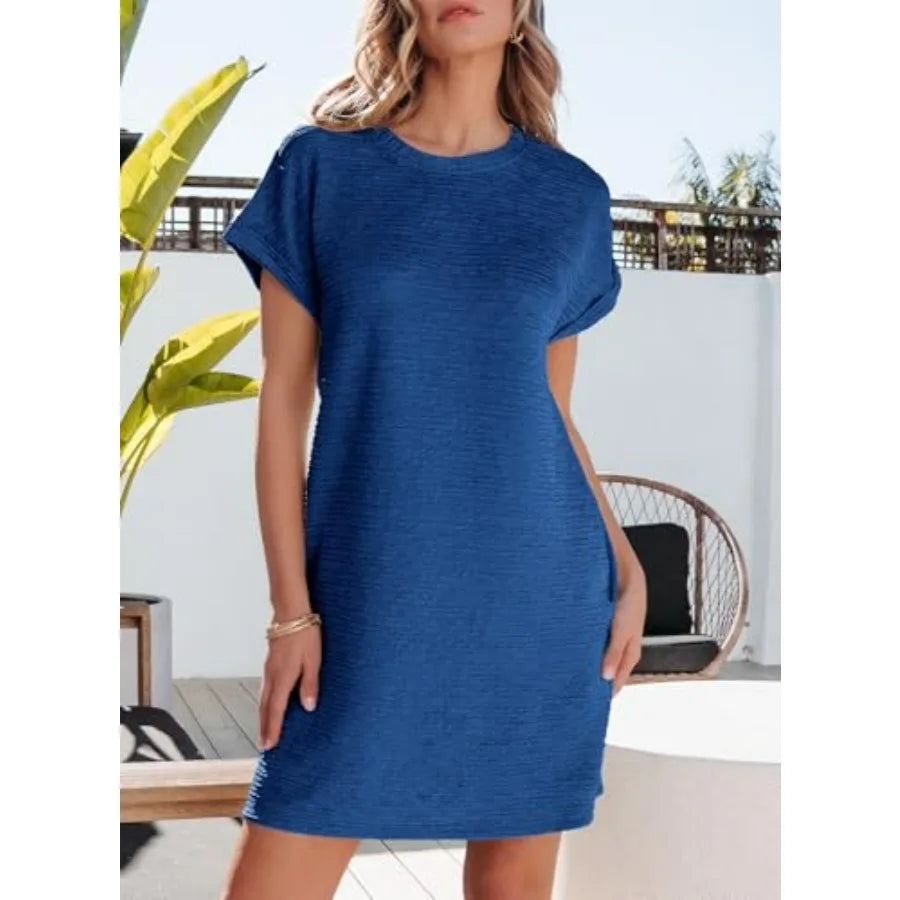 Women's Short Sleeve Casual Mini Dress