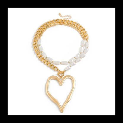 Hot-selling Exaggerated Double-layer Baroque Imitation Pearl Necklace