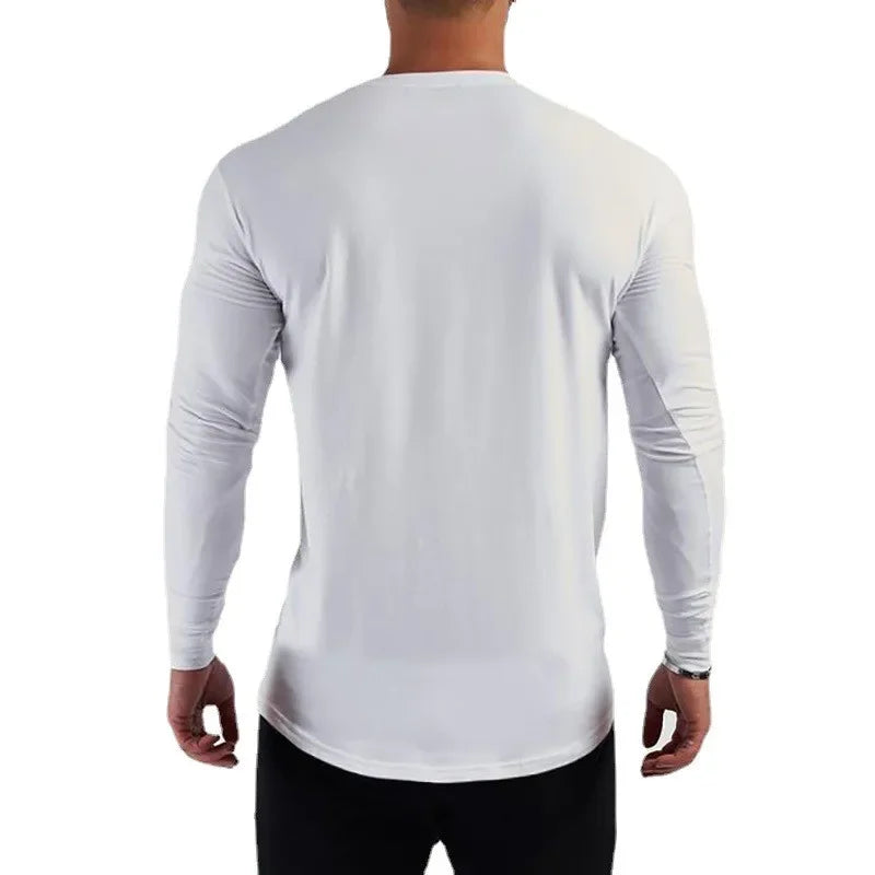 Long Sleeve Casual Slim fit Cotton Men T-Shirt