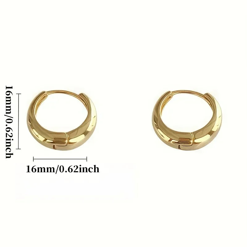 Elegant Stainless Steel Hypoallergenic French Hoop Earrings