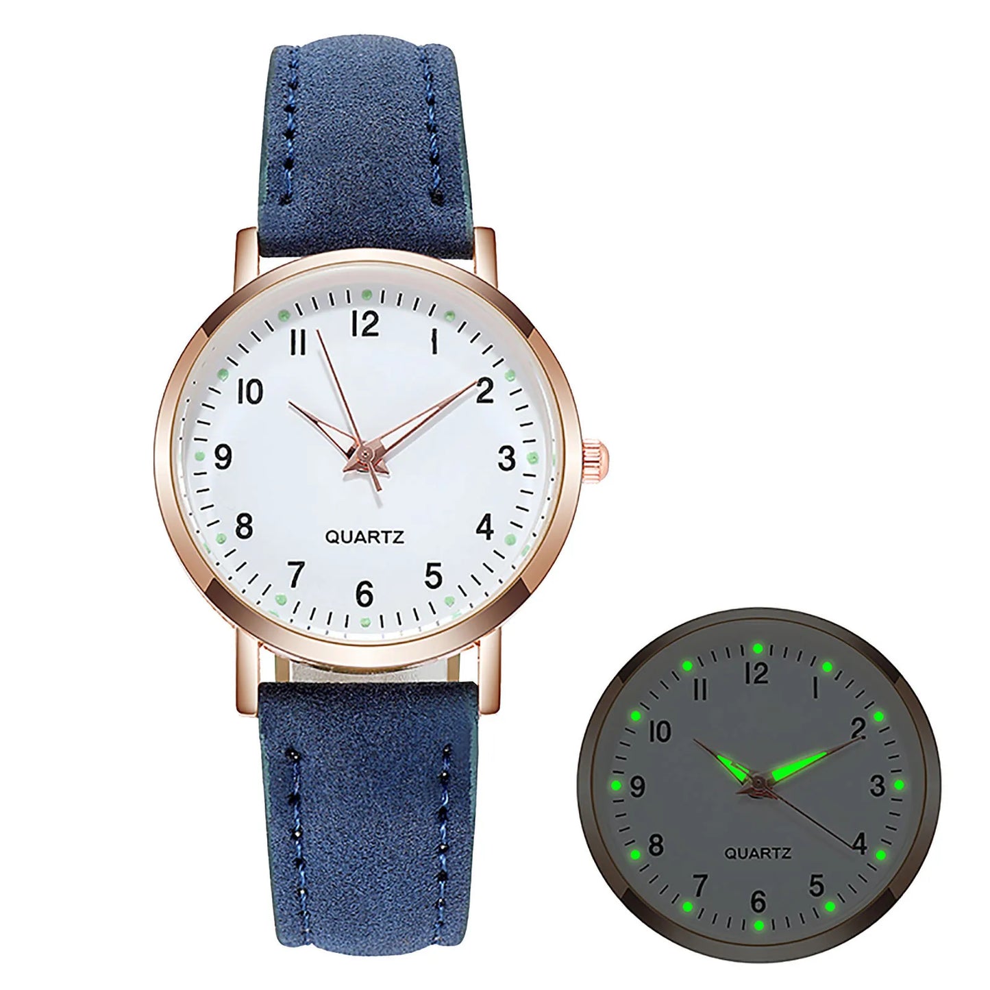 Reloj Mujer Leather Belt  Luxury Analog  Luminous Women's Watch
