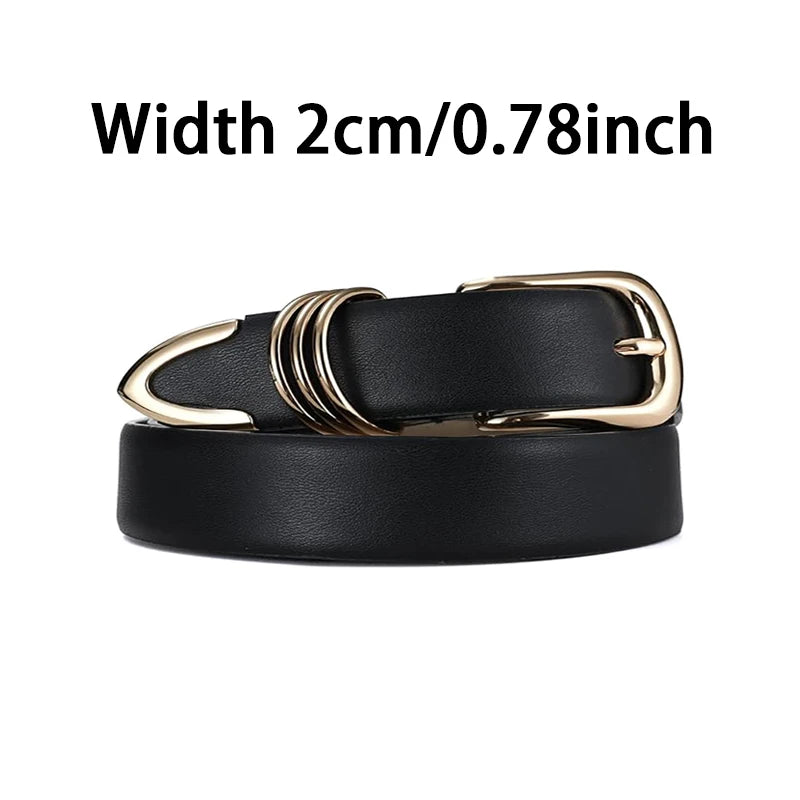 Women's  Buckle PU Leather Belt Youth