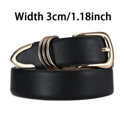Women's  Buckle PU Leather Belt Youth
