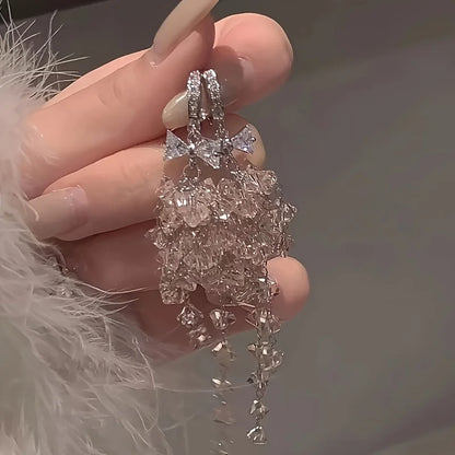 New Fashion Light Luxury Long Tassel Earrings