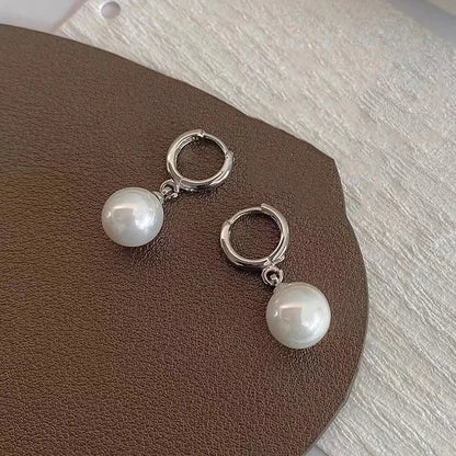 Fashion Pearl Dangled Earrings Wedding Stainless Steel