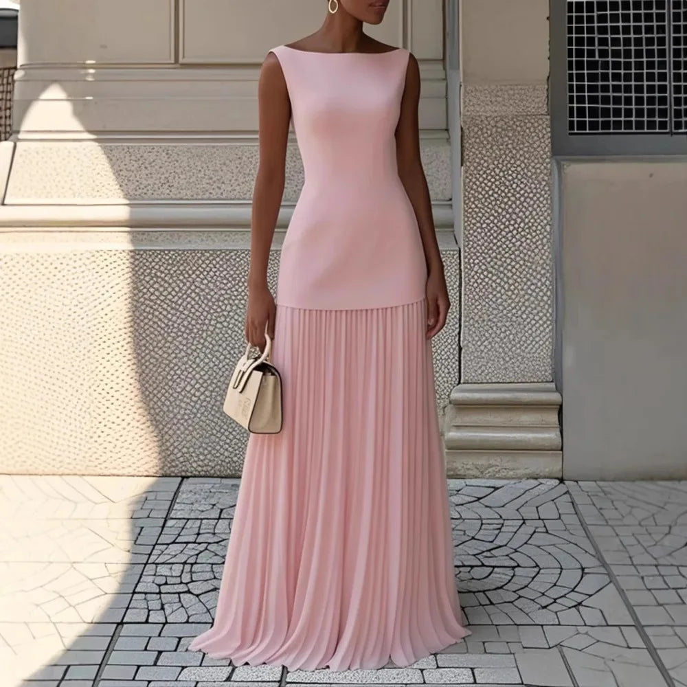 Elegant Pleated Two-Piece Party Dress Set