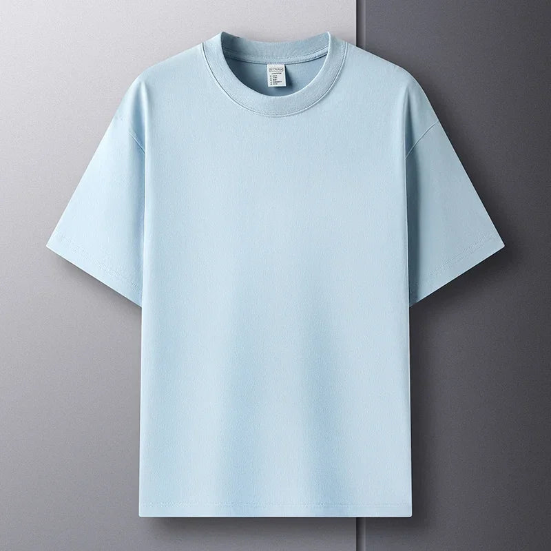 Pure Cotton Short Sleeve Round Neck Men's T-shirt