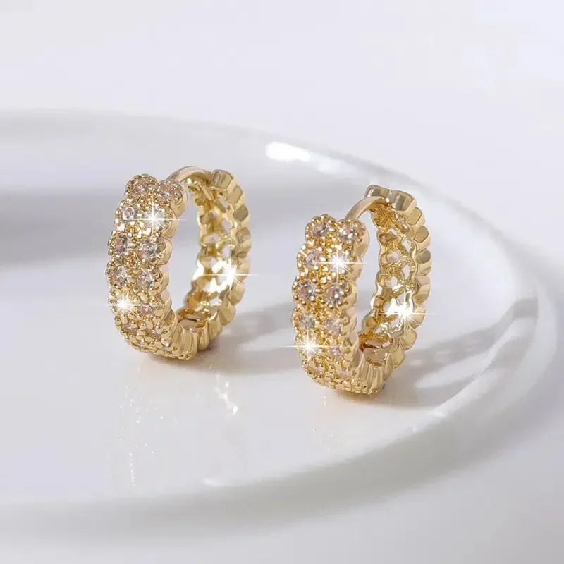 Cubic Zirconia Hoop Earrings for Women