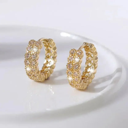 Cubic Zirconia Hoop Earrings for Women