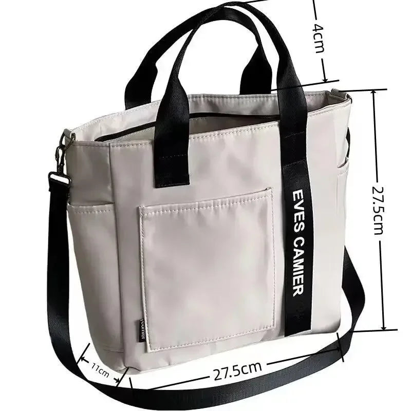 Casual Shoulder Nylon Canvas Tote Bag
