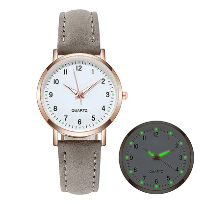 Reloj Mujer Leather Belt  Luxury Analog  Luminous Women's Watch
