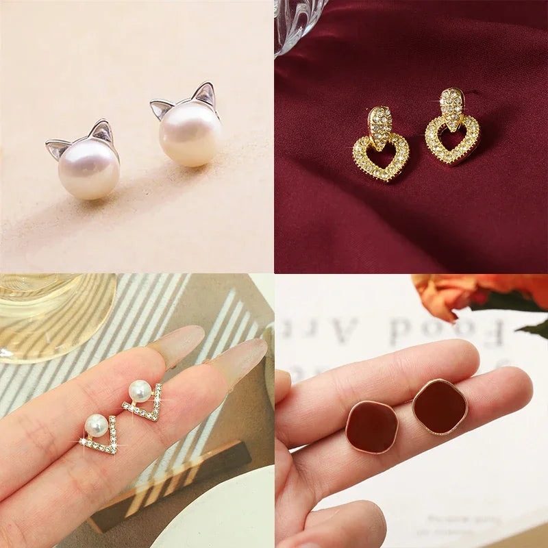 Pearl Earrings For Women Fashion Jewelry Enamel