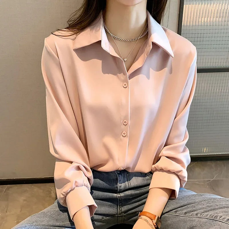 Chiffon Long Sleeve Blouse For Women