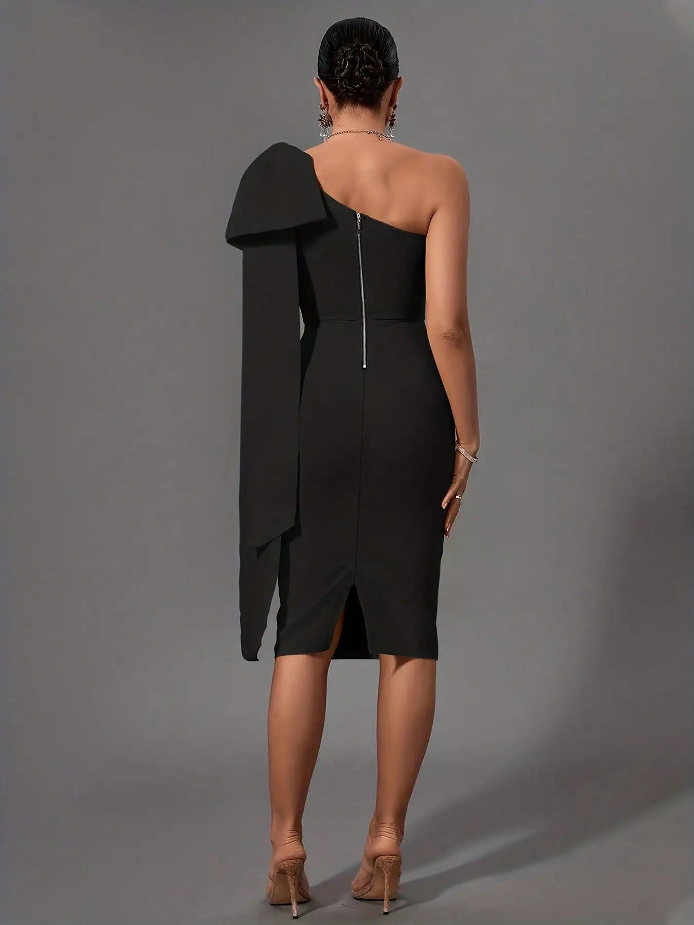 Bandage Bodycon Elegant Sexy One Shoulder Dress