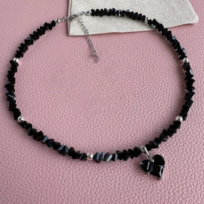 Zircon Heart Pendant Necklace For Women