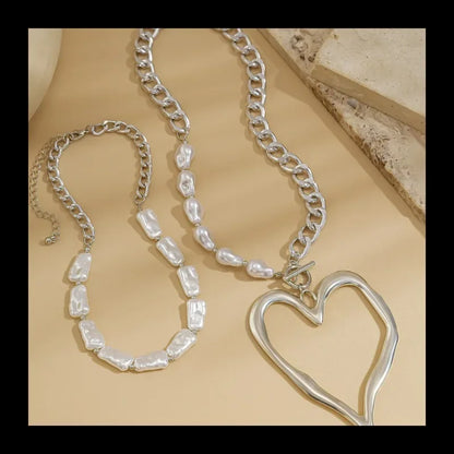 Hot-selling Exaggerated Double-layer Baroque Imitation Pearl Necklace