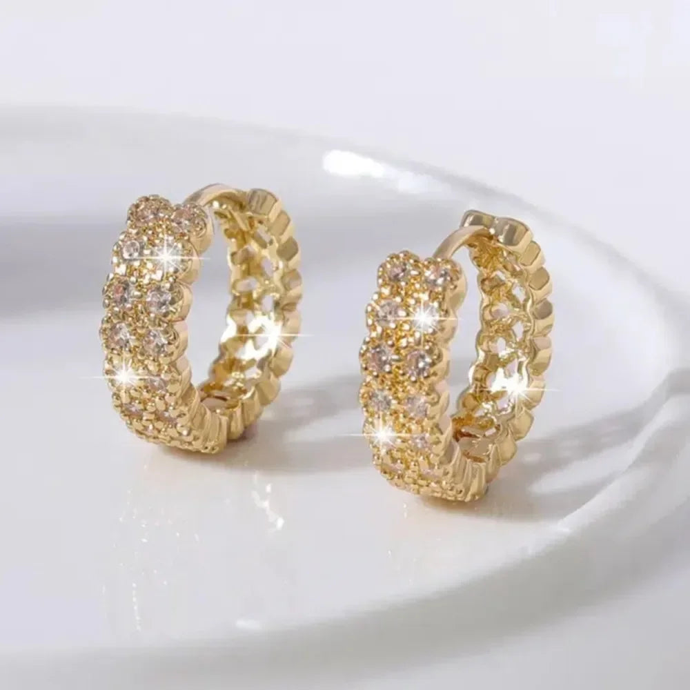 Cubic Zirconia Hoop Earrings for Women
